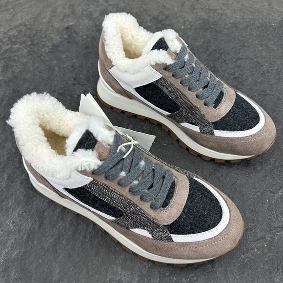 Brunello Cucinelli Brown Warm Running Shoes - Picture 2 of 9